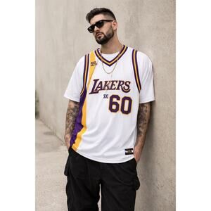Vintage Lakers Jersey 3XL G-III Bigman 60 White Purple Y2K NBA